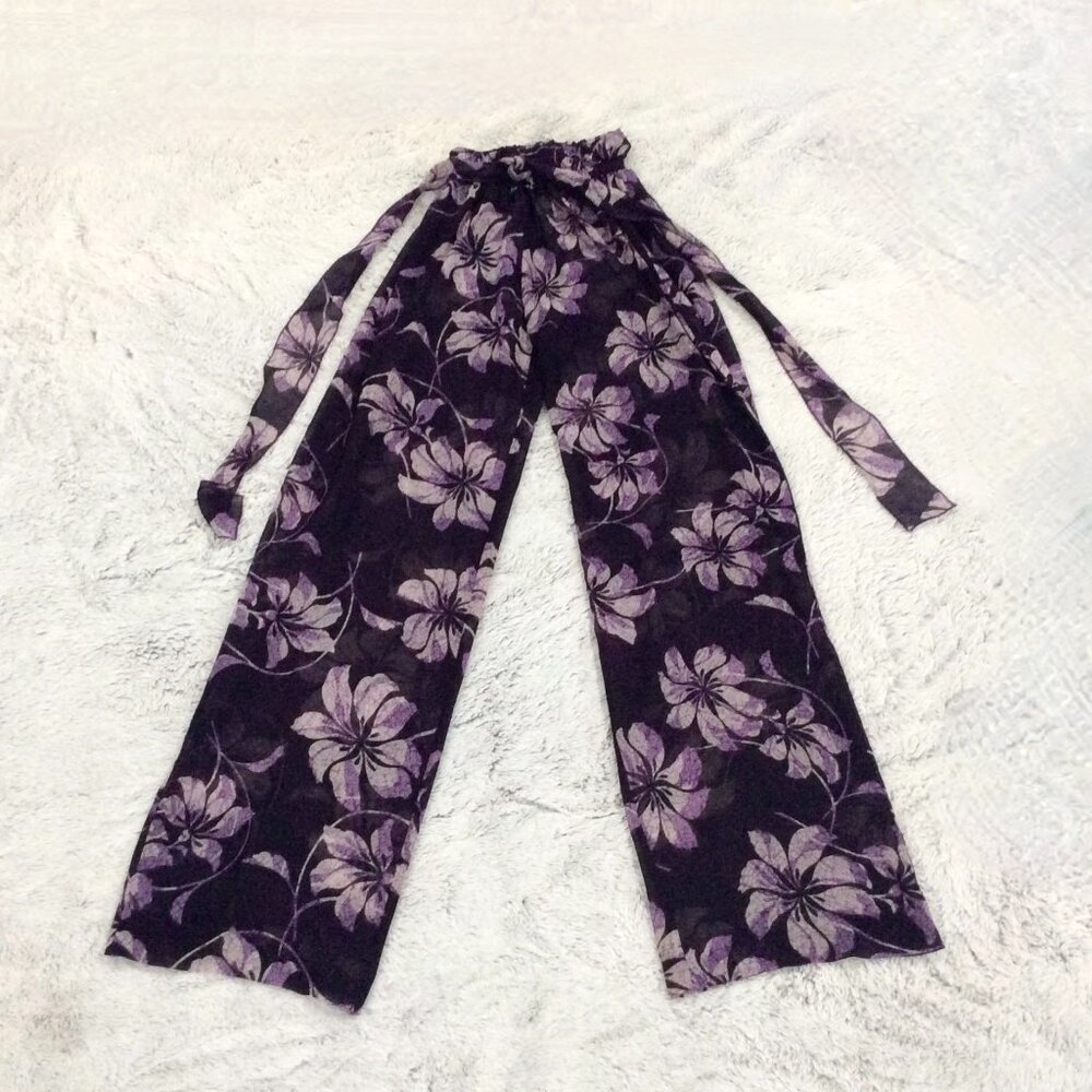 London Jean Lightweight Floral Sheer Beach/Lounge Pants
